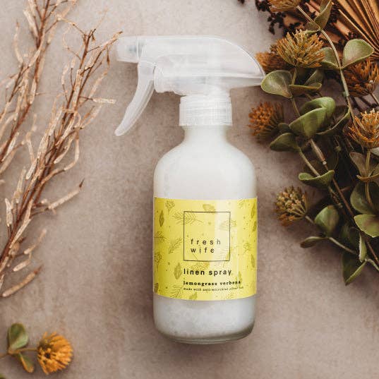 Lemongrass Verbena Linen Spray for wholesale by The Fresh Wife Soap Company