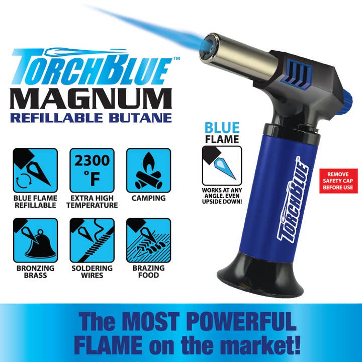 Novelty Brands - Wholesale Lighter - TORCH BLUE MAGNUM XXL 6 PIECES PER DISPLAY