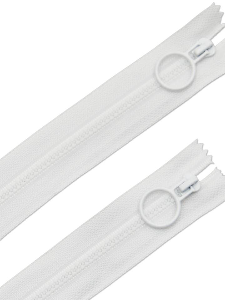 Zíper de puxar aro branco de 20" (2 pk) (#ZW6752) por atacado de Zakka Workshop