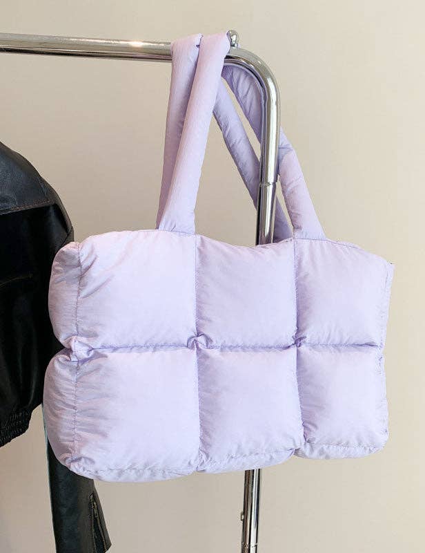 Sweetkama - Wholesale Tote Bag - Women's - Ladies Puff Solid Color Padded Cloud Tote Bag SKAB41341