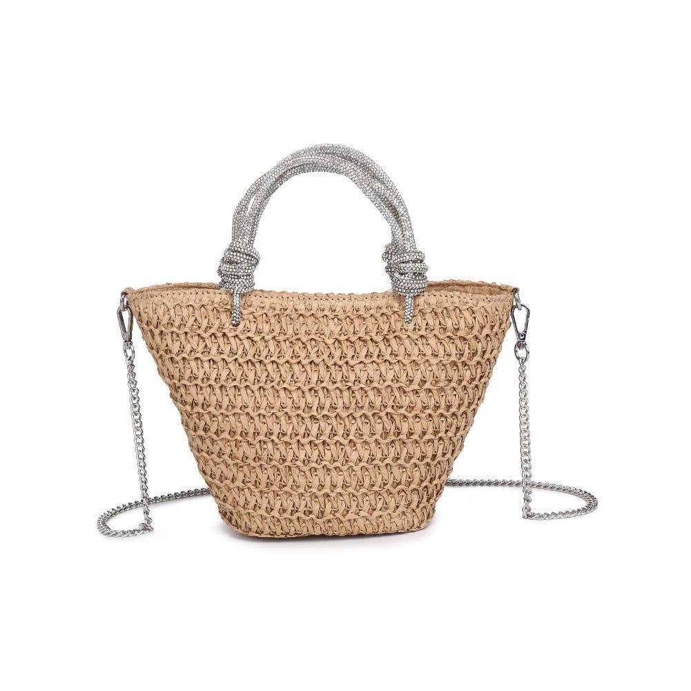 Urban Expressions – wholesale Bärkasse - Dam – Gaia Straw Mini Tote med kristallhandtag11