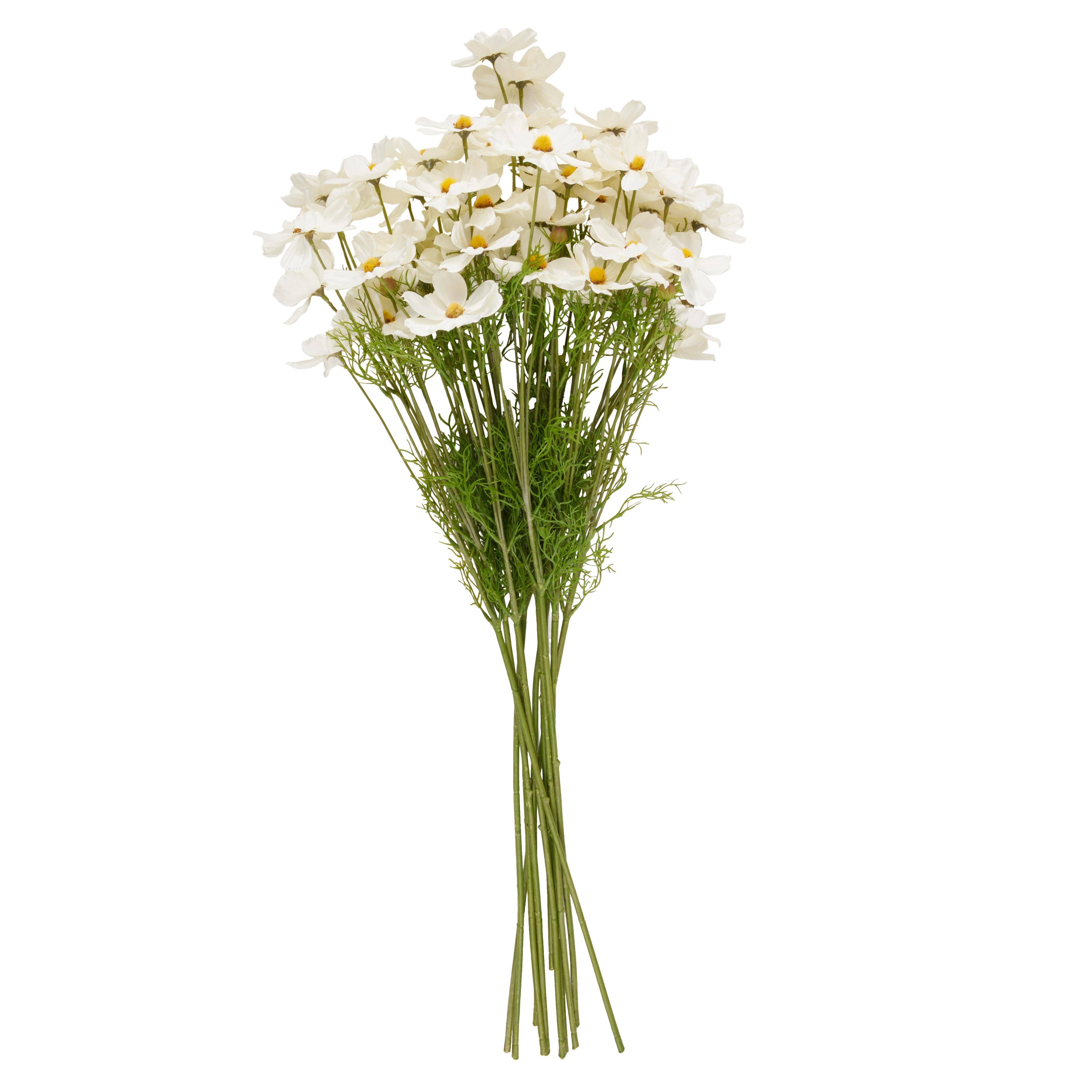 Deco Marché - Wholesale Artificial Flowers - Traditional White Faux Artificial Flower Stem Set3