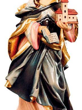 Santa Hedvig af Polen skåret i træ 8669 for engroshandel hos Dolfi