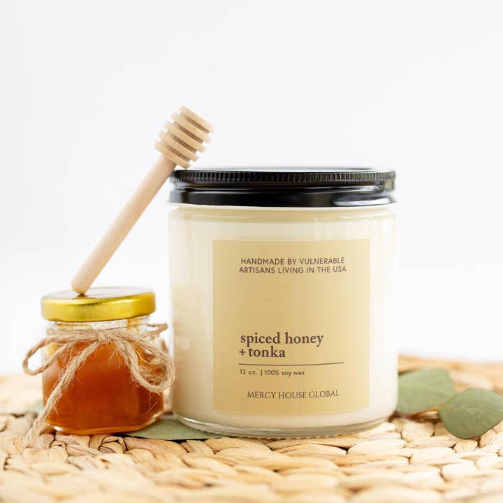 Mercy House Global - Wholesale Jar/Filled Candle - Signature Candle | 12 oz Glass Jar