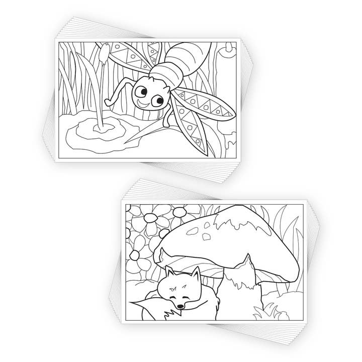 COLORpockit Coloring Postcard Deck Bundle (Copy) for wholesale by COLORpockit