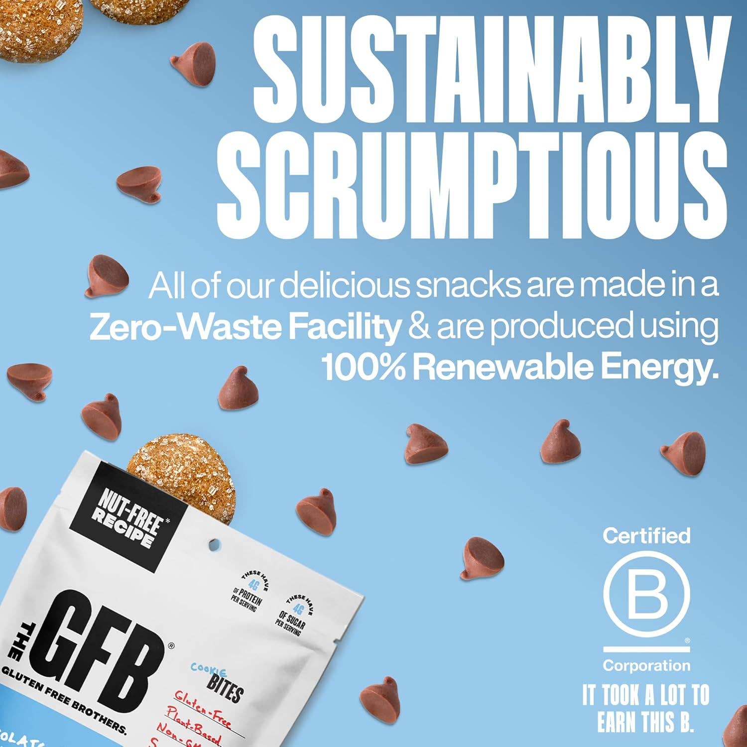 The GFB – Cookie por atacado – As Mordidas de Massa de Bolacha com Pepitas de Chocolate GFB (Sem Frutos Secos)4