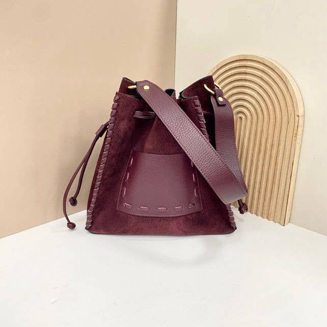 SWEET MAGIC SHOES & BAGS - Vente Sac porté épaule – femme - BOÎTE À BONBONS EN CUIR AVEC DAIM2