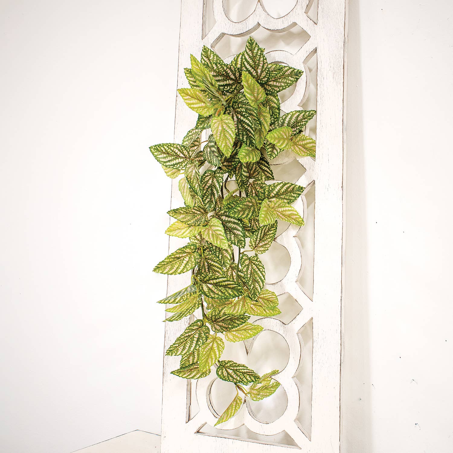 Col House Designs - Wholesale Artificial Plant - Pink Fittonia Leaves Hanging Bush - 30"1