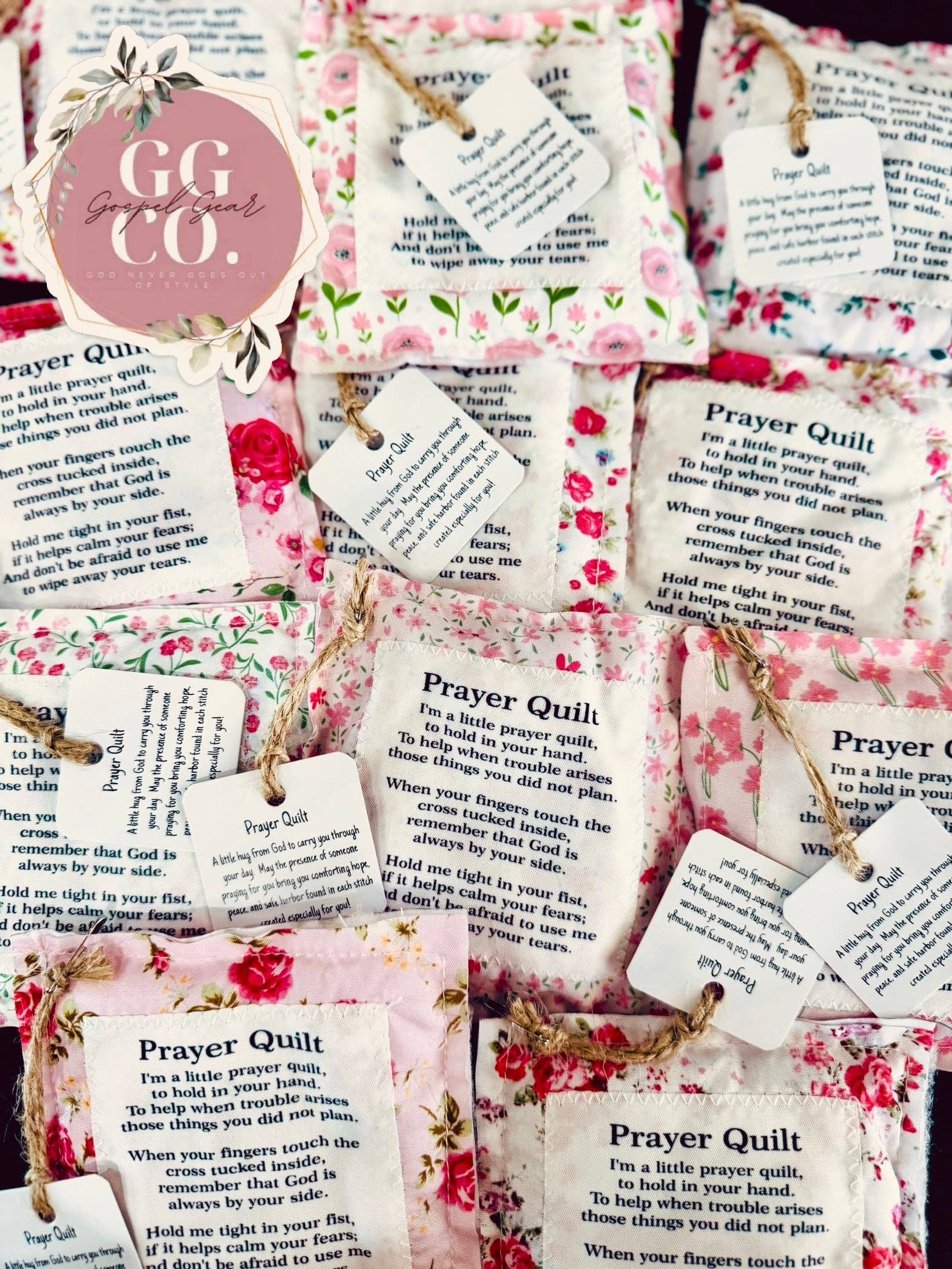Gospel Gear Co - Wholesale Quilt - Floral Pink Pocket Prayer Quilt2