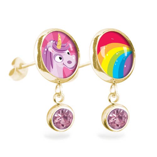 Rosie Unicorn Roze/Regenboog - Goud voor wholesale door Les Minis d'Emilie Fiala