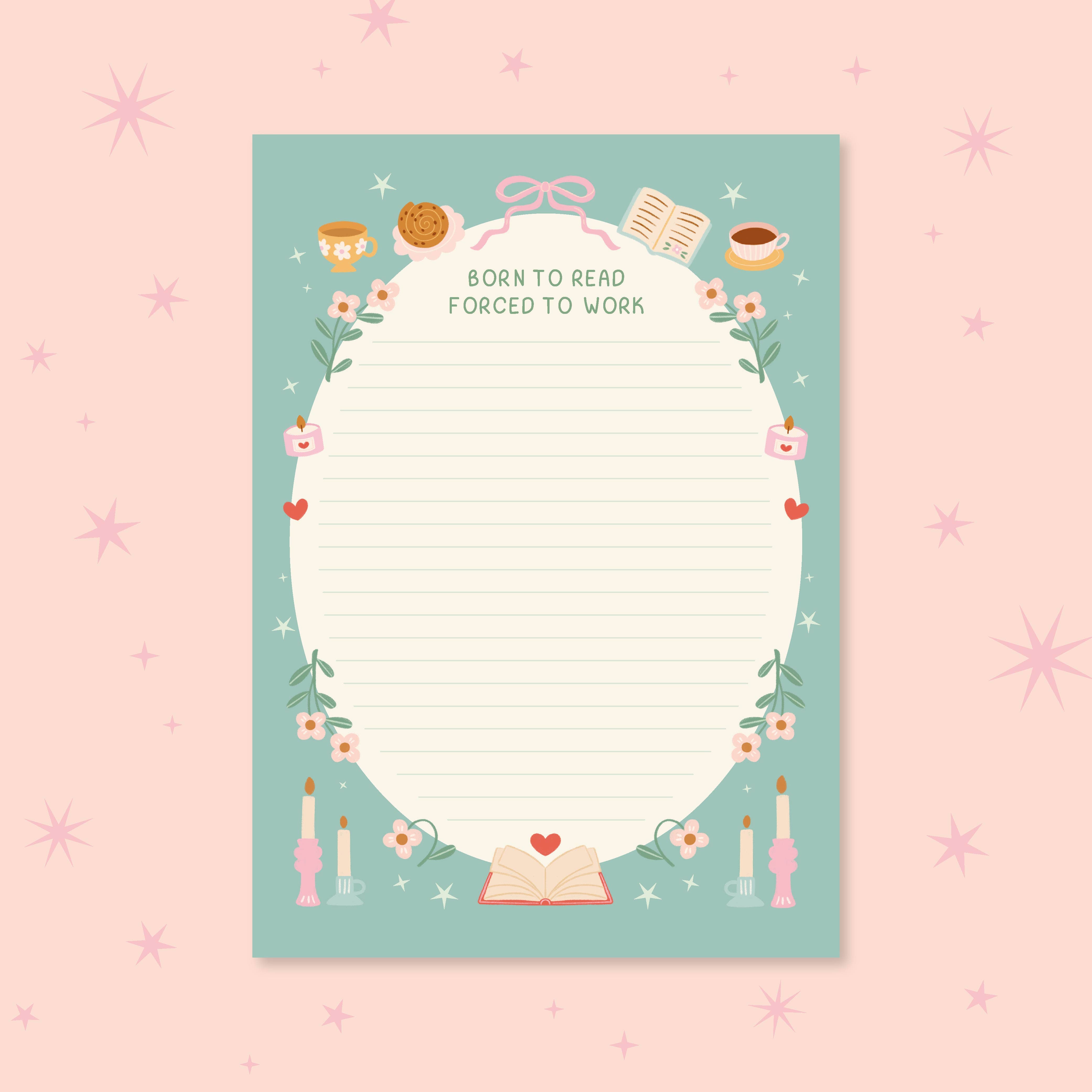 Hopscotch Paper Co. - Wholesale Notepad - Born To Read Notepad – Literature Stationery Gifts2