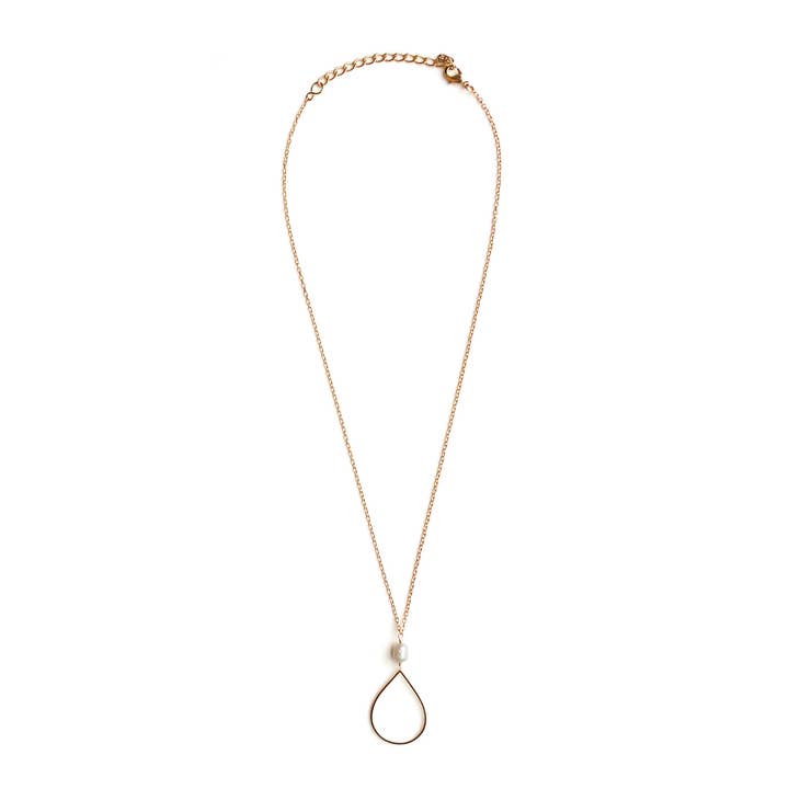 Perle dråbe halskæde for engroshandel hos PURPOSE Jewelry