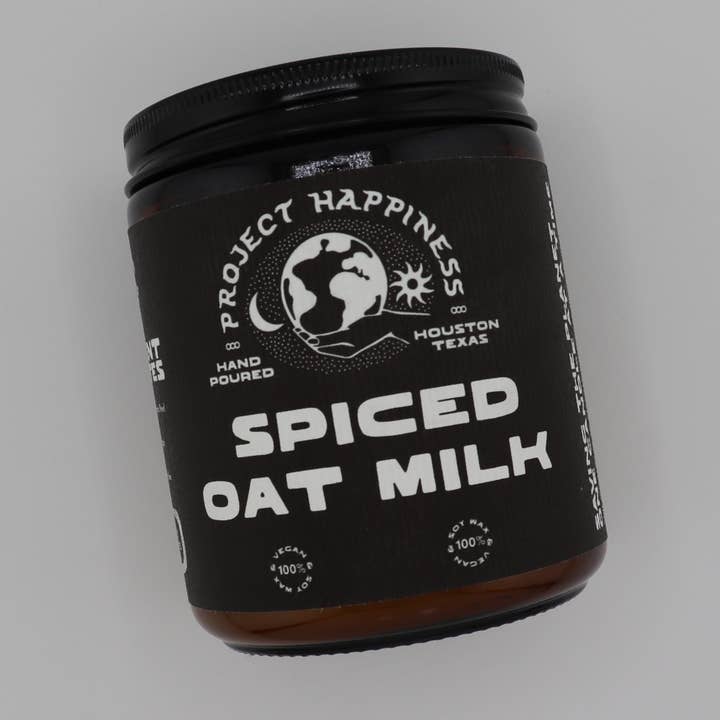 Bougie au lait d'avoine épicé - 8oz pour la vente par Project Happiness Candle Co.