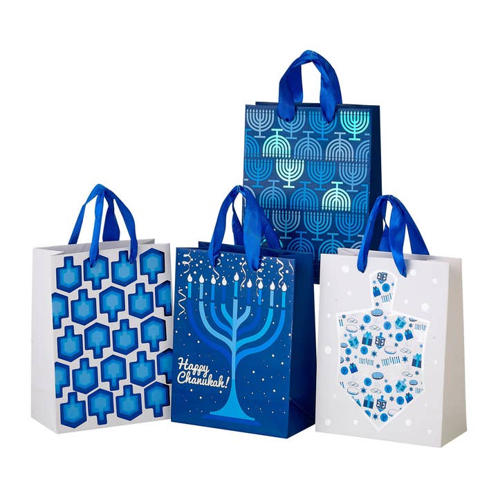 Bolsas de Regalo de Janucá, con Estampado en Caliente, Juego de 4, 8 para venta al por mayor de Rite lite