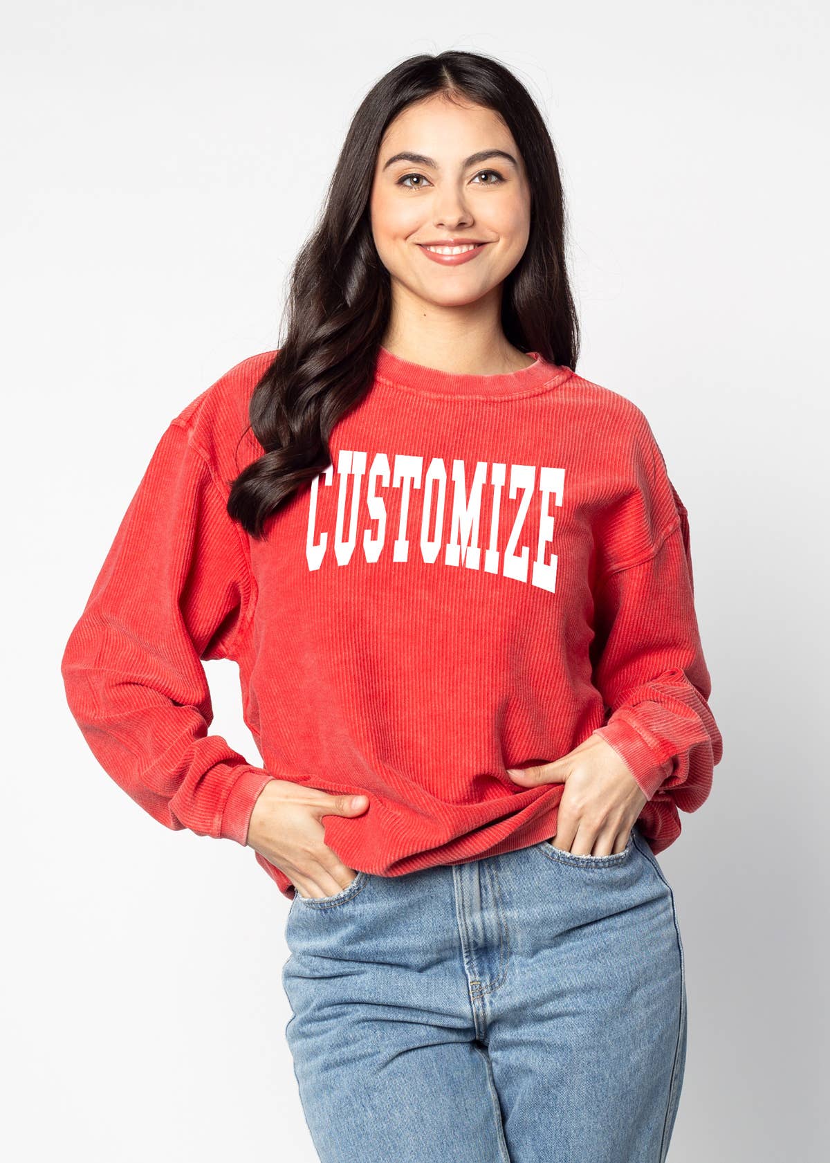 chicka-d - Wholesale Graphic Sweatshirt - Women's - The Original Custom Graphic Corded Crew, Jumbo Squeeze0