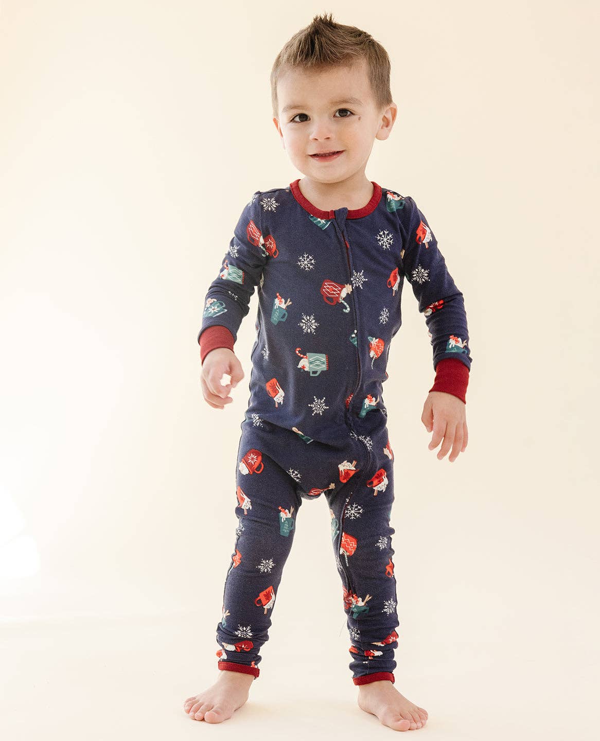 Lark - Wholesale Jumpsuit - Baby - Holiday Convertible Footie in Cozy Cocoa1