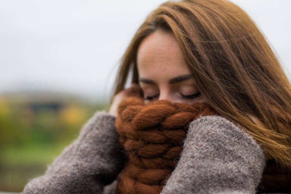 woolexperts - Wholesale Scarf - Women's - Chunky knit scarf Winter Scarf Infinity scarf 100% wool7