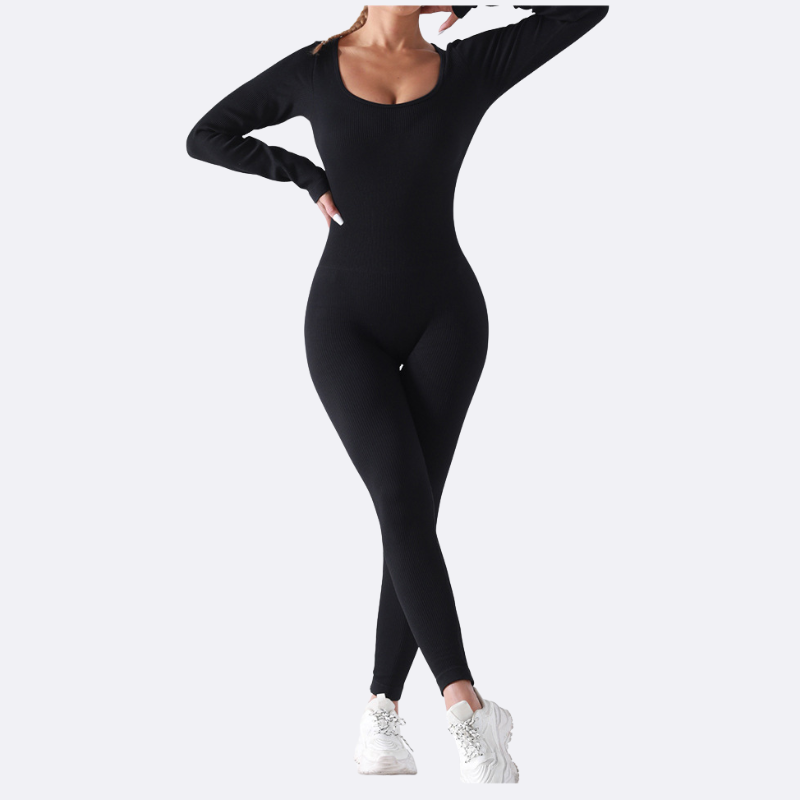 WONDERXFANS – wholesale Unitard – Women′s – Women's Strapped Ribbed Jumpsuit Sports Yoga Bodysuit7