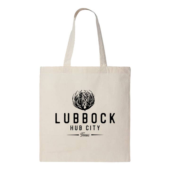 Lubbock Texas Tote Bag - Hub City for wholesale by Made in Texas Co.