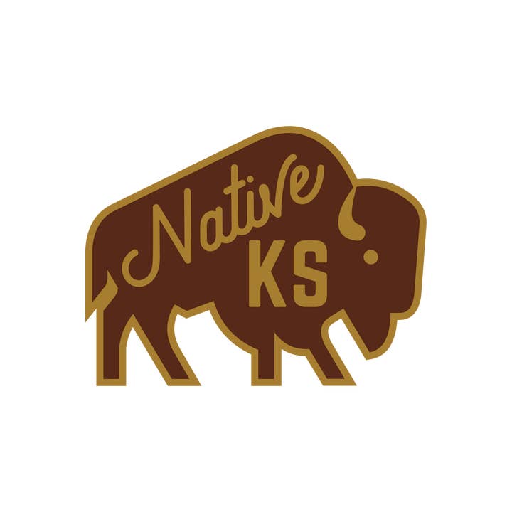 Heartlandia - Wholesale Sticker - Kansas Native Bison Sticker