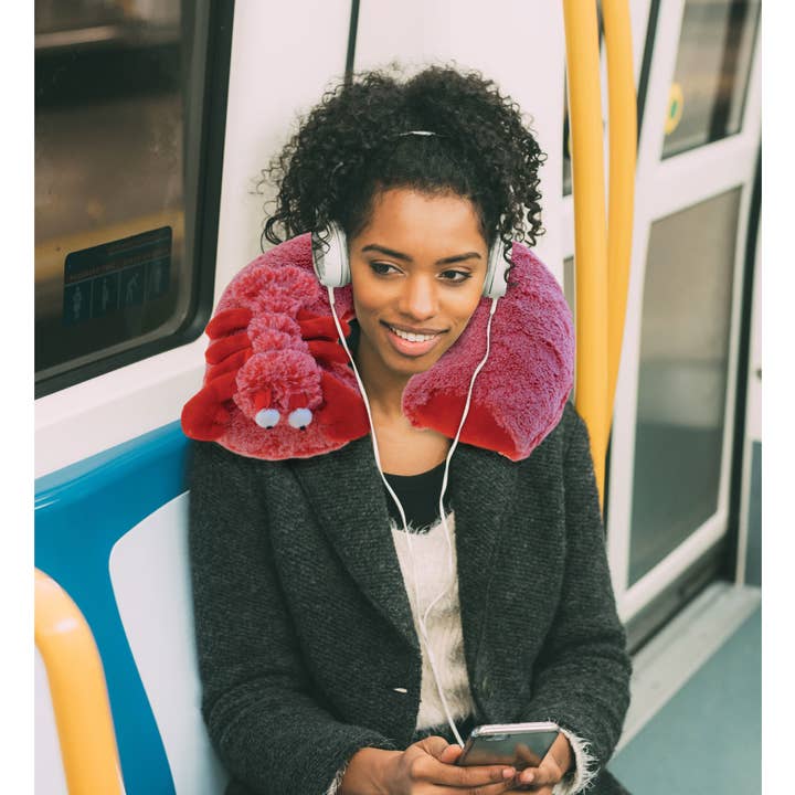 Cota Global – Peluche - Crianças e bebés por atacado – Almofada de Pescoço Super Macia - Lagosta Vermelha3