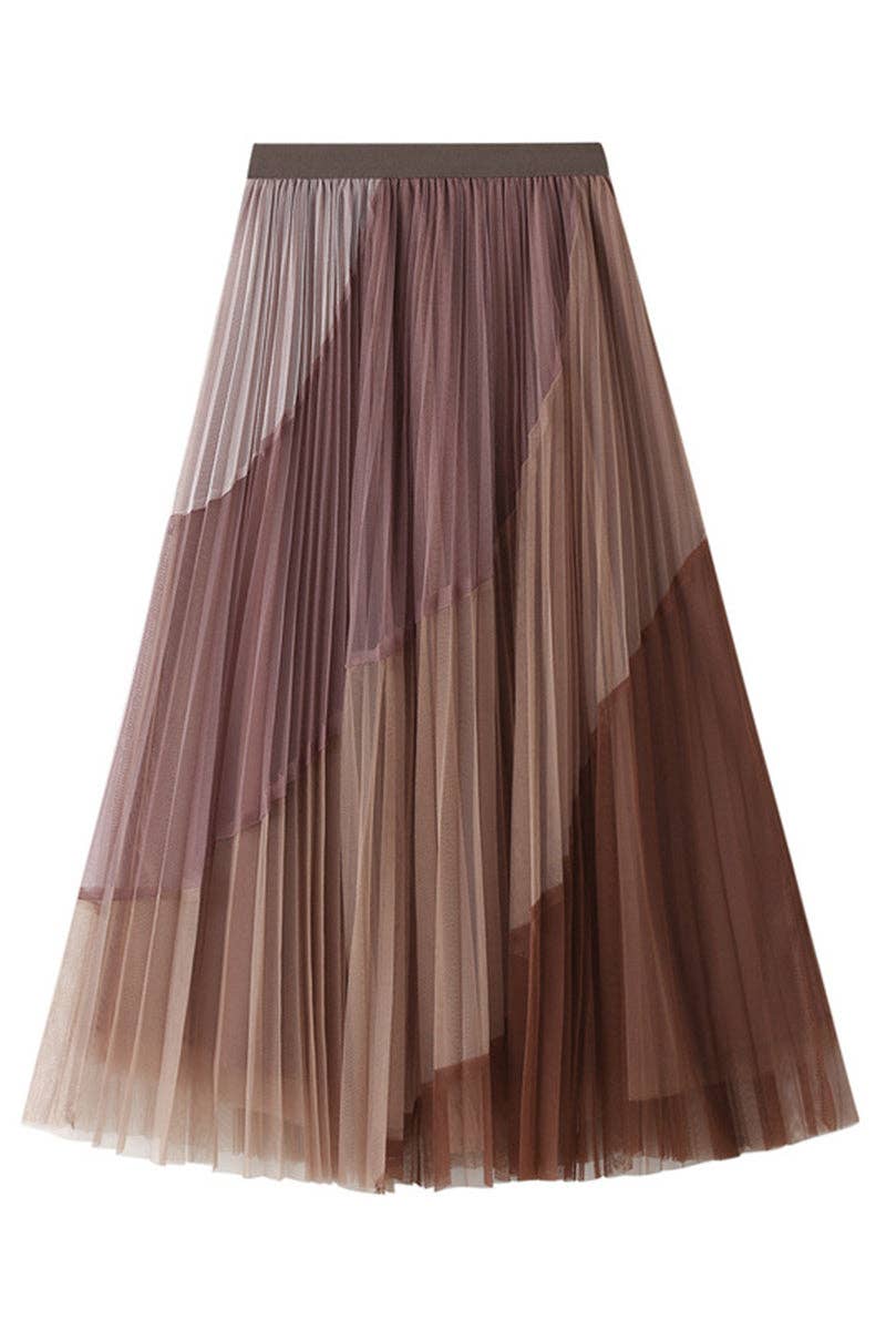 Mccolin - Wholesale Skirt - Women's - Layered Pleated Midi Skirt0