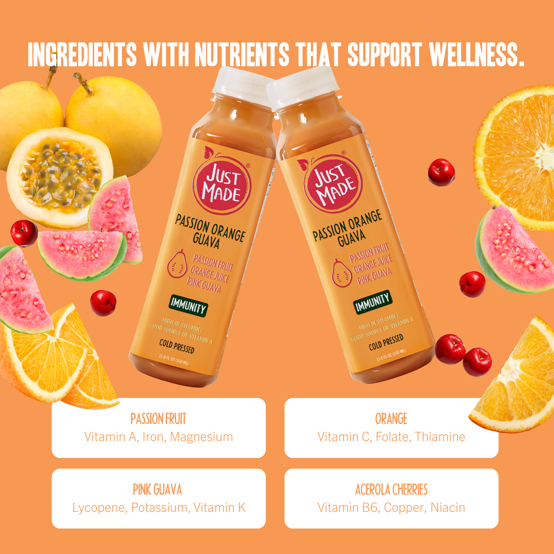 Just Made Foods - Wholesale Fruit Juice - Passion Orange Guava1