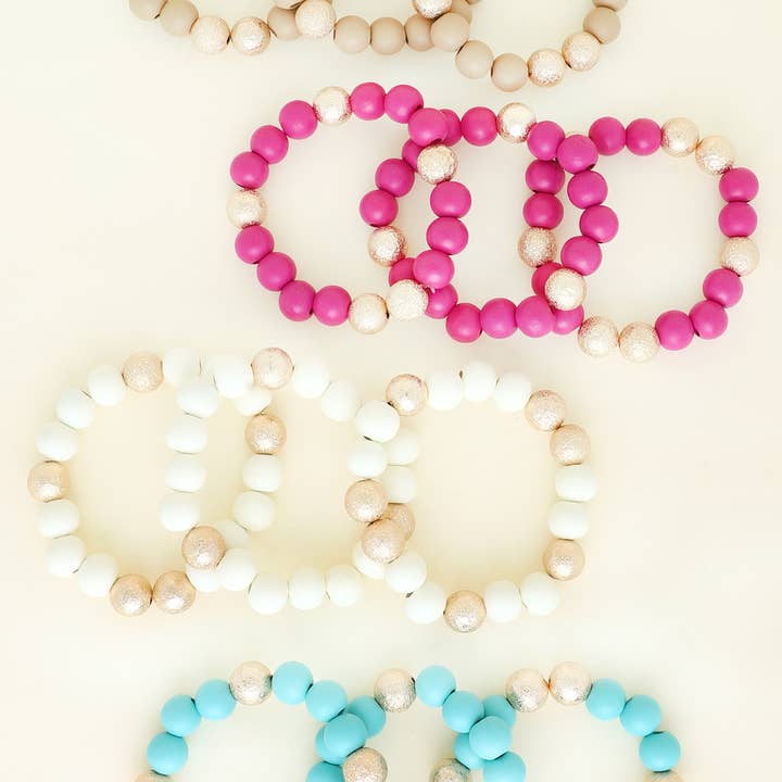 SP Sophia Collection - Wholesale Jewelry Set - 3 Piece Stackable Bohemian Beaded Stretch Bracelet Set1