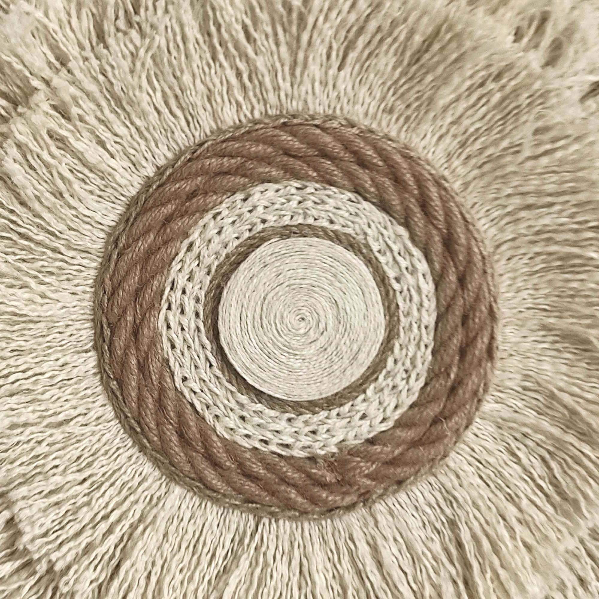 JuteExtravaganza - Wholesale Wall Accent - Large Ivory White Juju Hat Wall Hanging Decor 80cm8