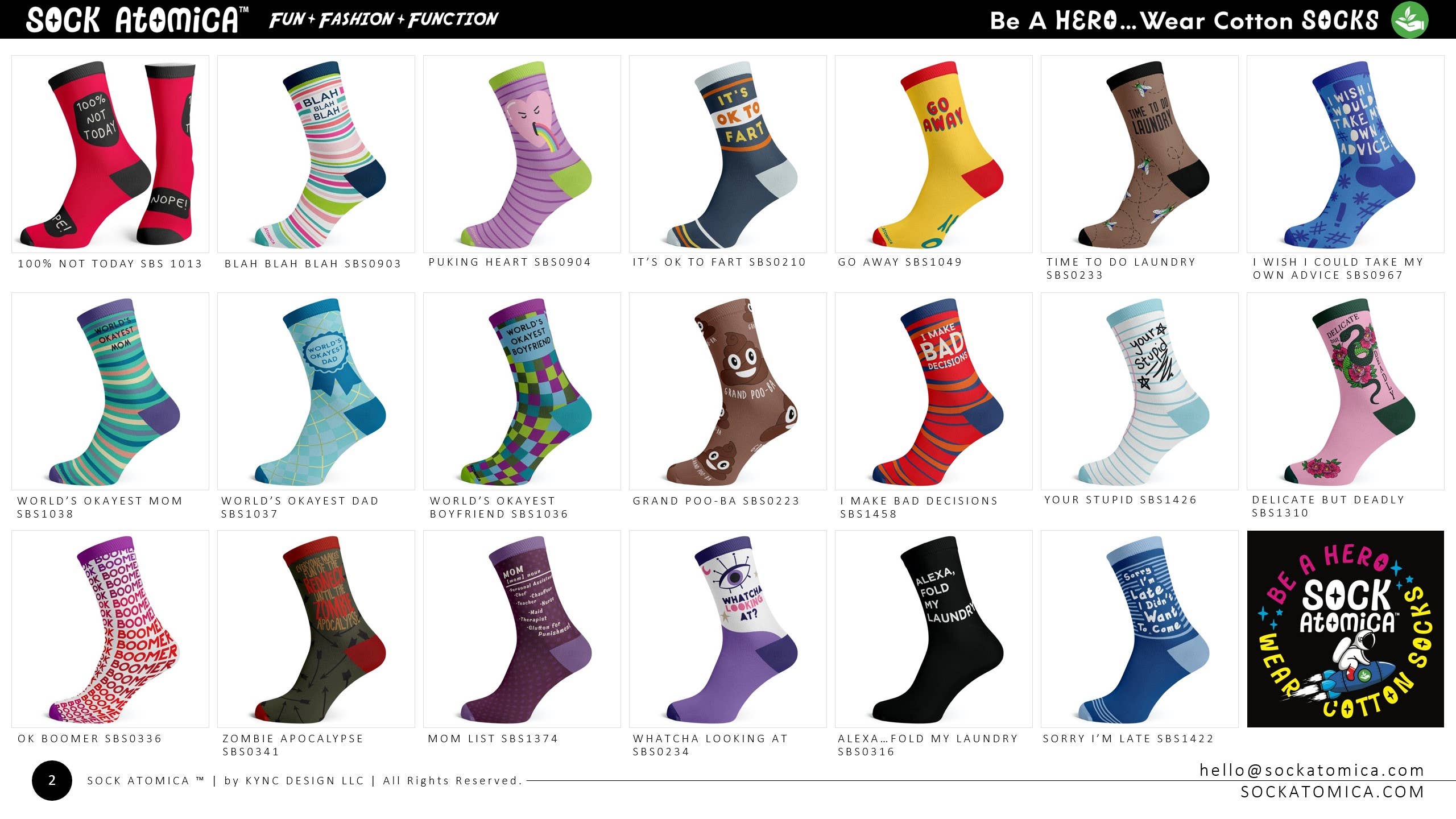 KYNC Custom - Wholesale Socks - Unisex - 160 Pairs Cotton Socks | Snarky Color PG2