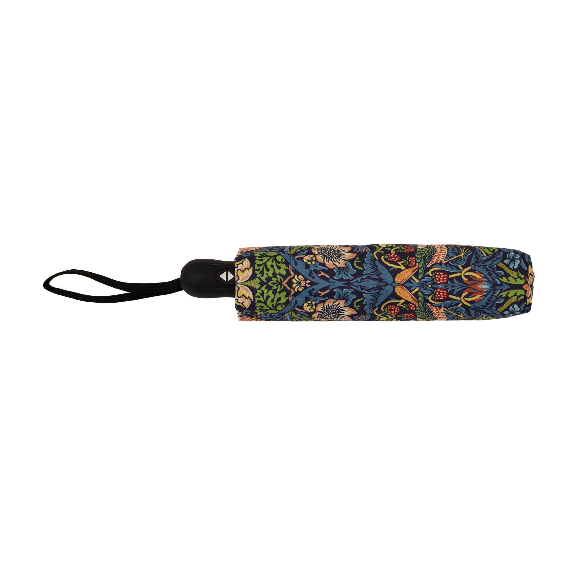 Signare Tapestry - Wholesale Umbrella - Unisex - William Morris Strawberry Thief Blue - Automatic Folding Umbrella2
