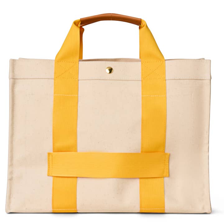 Boulevard - Wholesale Tote Bag - Women's - "Taylor" Yellow Canvas Tote (Personalizable)4