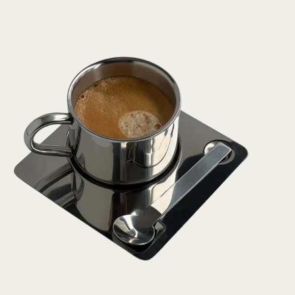The Minimalist Home - Wholesale Coffee/Tea Cup - Chrome stainless steel cup set – Paris4