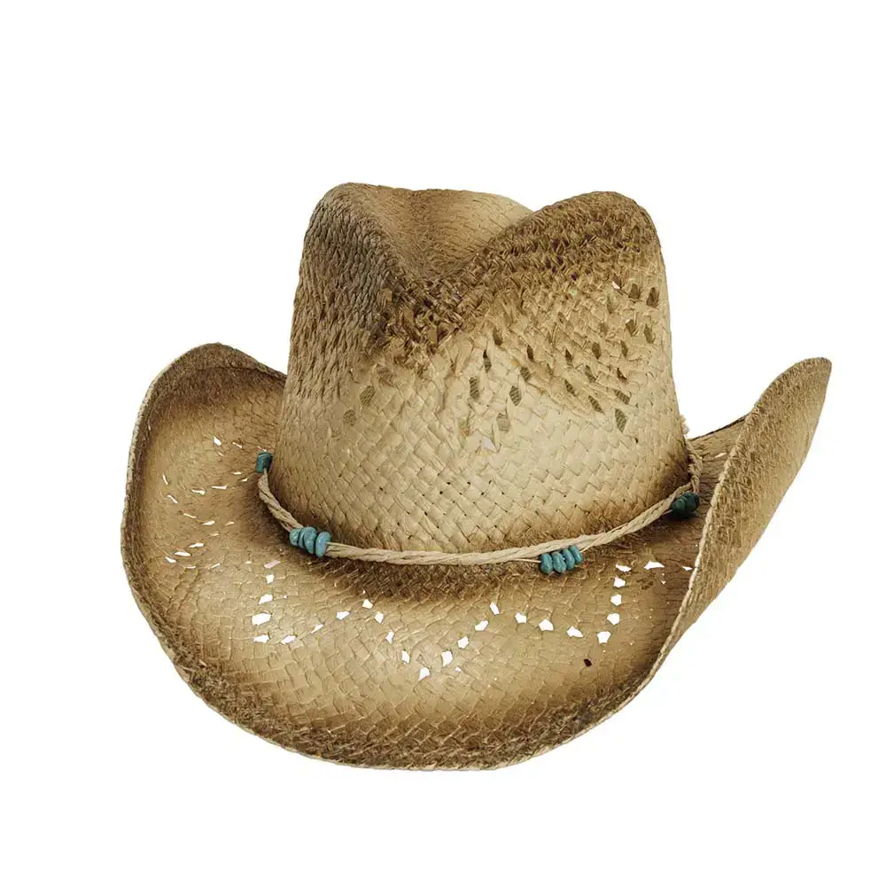 American Hat Makers - Venta al por mayor Sombrero cowboy - Unisex - Sombrero vaquero de paja estilo Nashville (paquete de 6)3