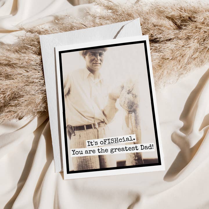 Raven's Rest Studio - Wholesale Father's Day Card - Father's Day Card. It's oFISHcial. You Are The Greatest Dad.1