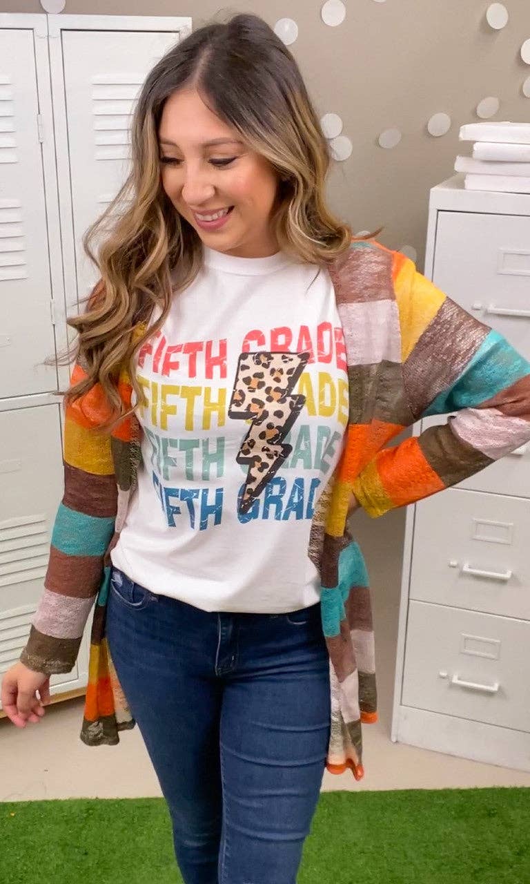 Sugar Stitch - Vente T-shirt sérigraphié – femme - T-shirt scolaire à motif léopard Lightning Bolt4