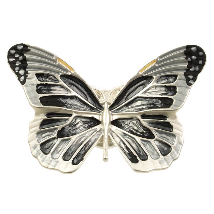 Origin Jewelry - Wholesale Brooch - Butterfly Magnetic Brooch, Silver/Blue, Silver/Gold/Black1