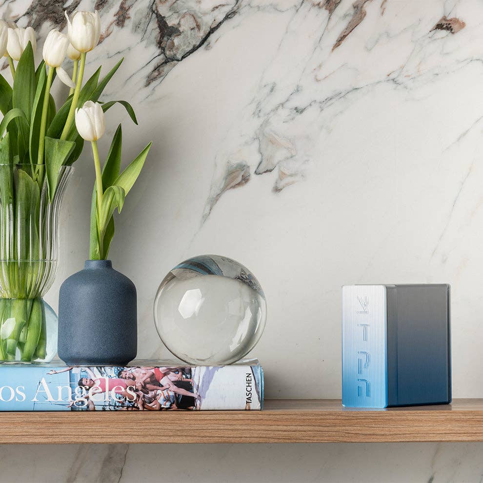 Apeloig Collection - Wholesale Decorative Box - Tzedakah Box Blue Ombre4