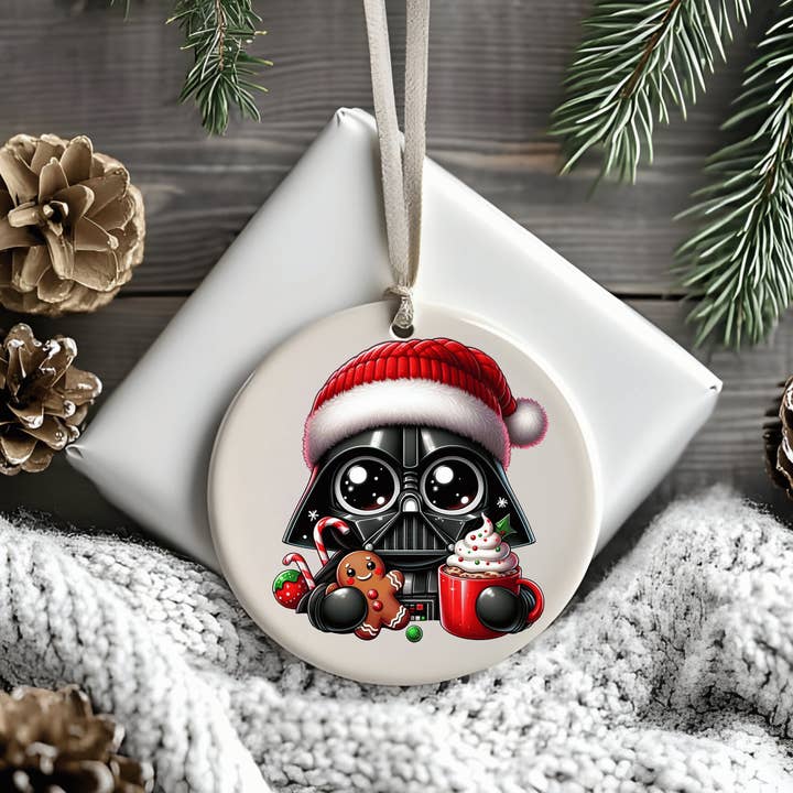 Baby Darth Vader Character Christmas Ceramic Ornament for wholesale by JAC Wholesale