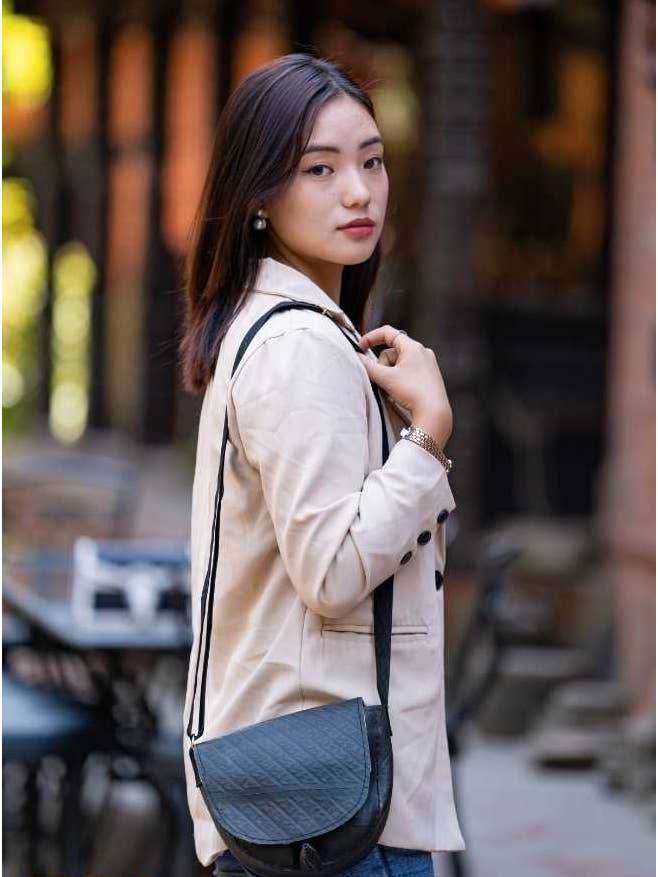 Recycled Rubber Small Rounded Crossbody Bag for wholesale by Ganesh Himal Trading