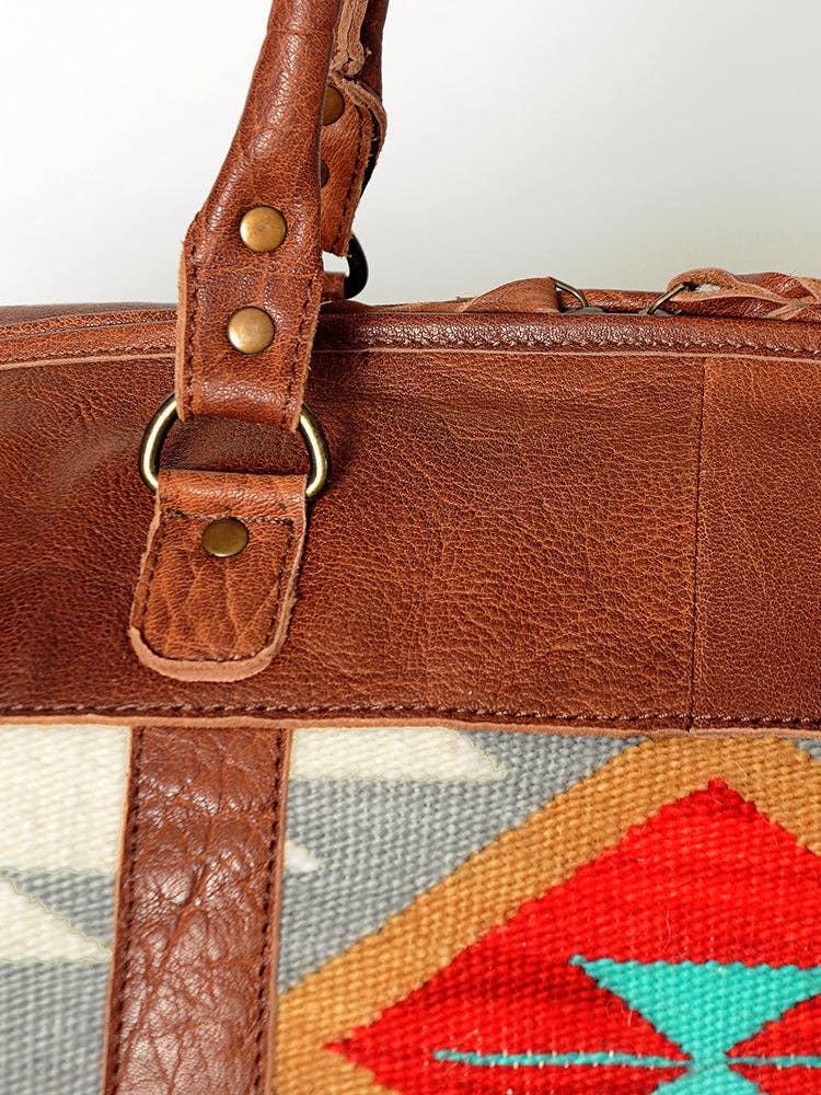 LS Western - Vente Sac de voyage – femme - Sac de voyage en laine et cuir du sud-ouest LC-ADBG460 Sac de selle tissé à la main31