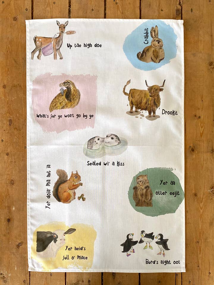 Toalha de Chá Blethering Beasties por atacado de Jubbly Jock