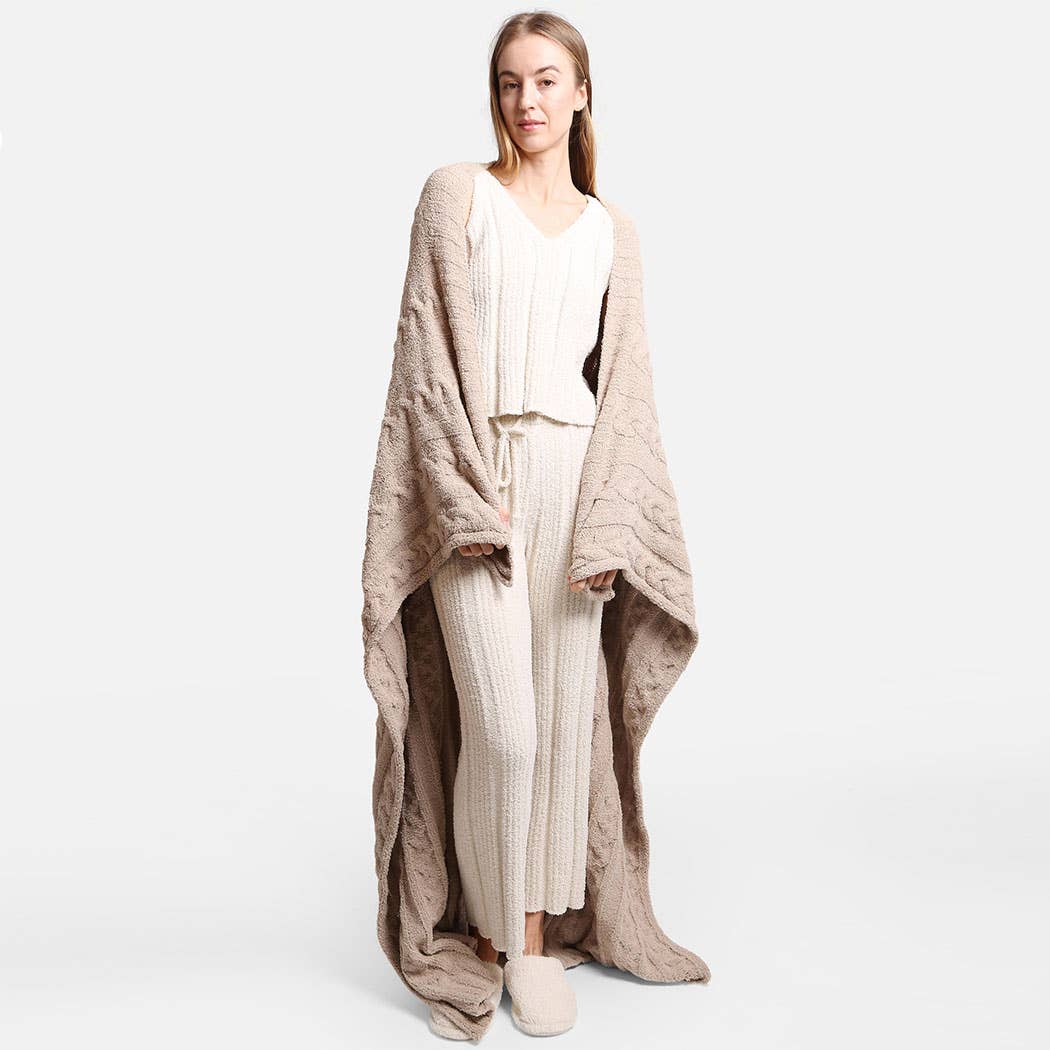 Fashion City - Wholesale Throw Blanket - Braided Cable Knit Luxury Soft Throw Blanket21