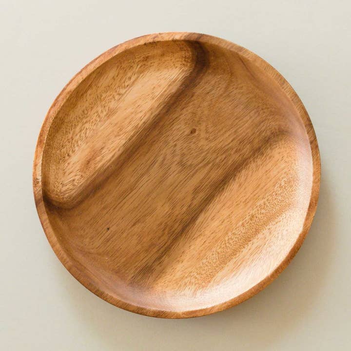 Acacia Round 10" Wood Plate - Dinner Plate | LIKHA for wholesale by LIKHÂ
