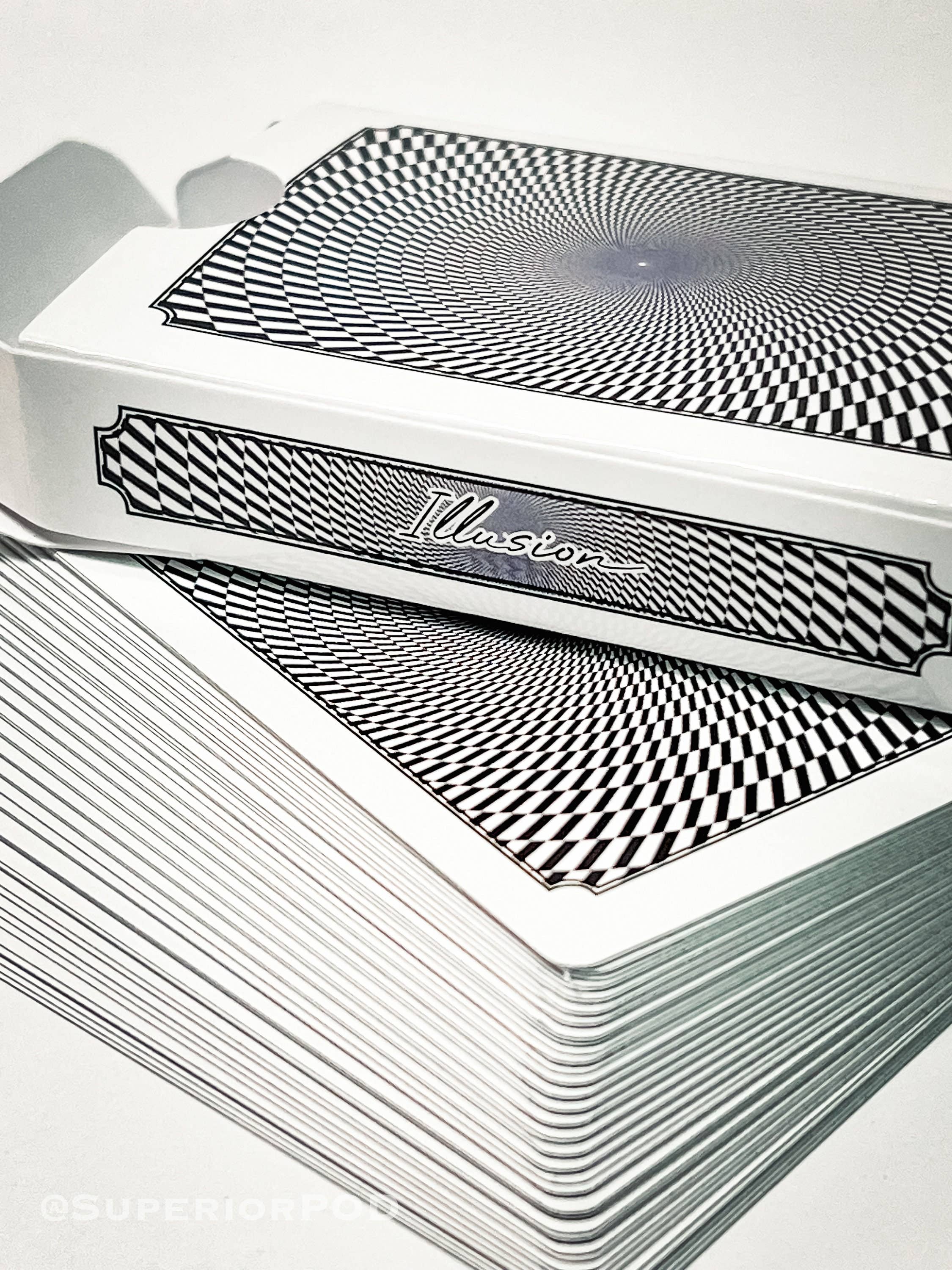 Superior Print on Demand - Wholesale Playing Cards - Optical ILLUSION Black & White Playing Cards9