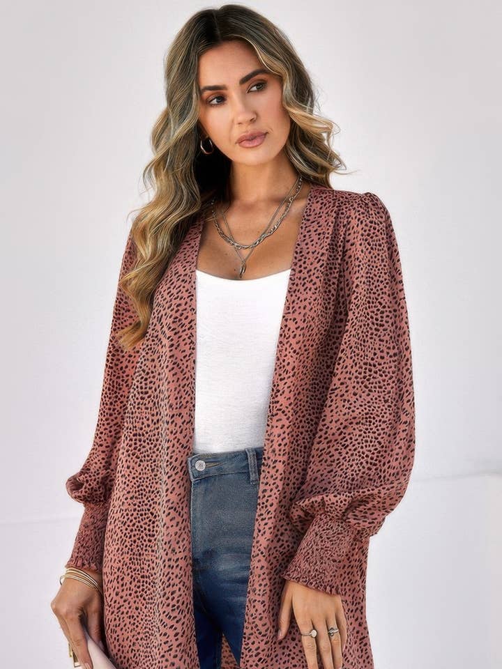 Front Open Leopard Print Loose Fit Top and other Purchase Wholesale leopard blouse. Free Returns & Net 60 Terms on Faire trending on Faire.