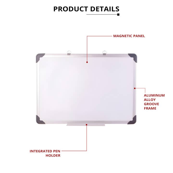 Ledsone - Wholesale Whiteboard/Dry-Erase Board - Magnetic White Board for Home Office School~528511