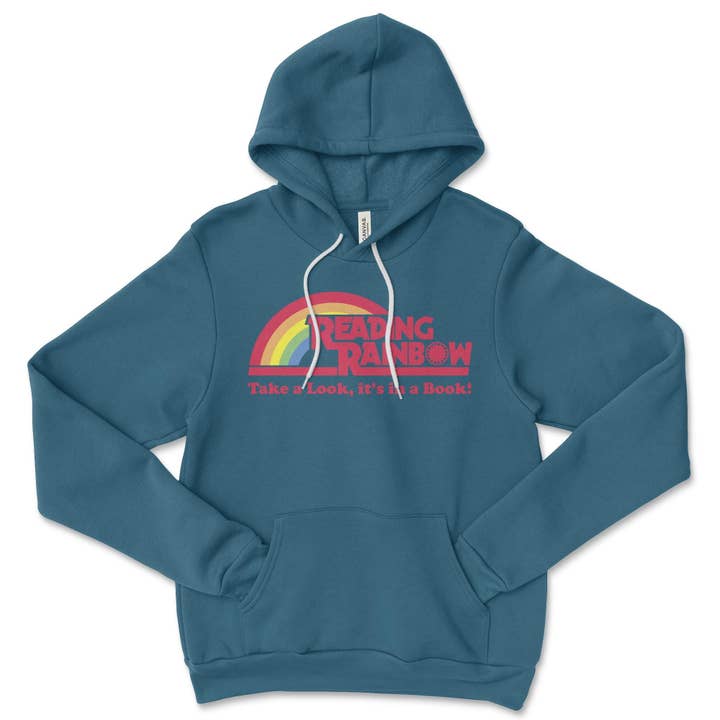 Keen Bee Studio - Wholesale Hoodie - Women's - Reading Rainbow Hoodie: Retro 80s Book Lover Sweatshirt4