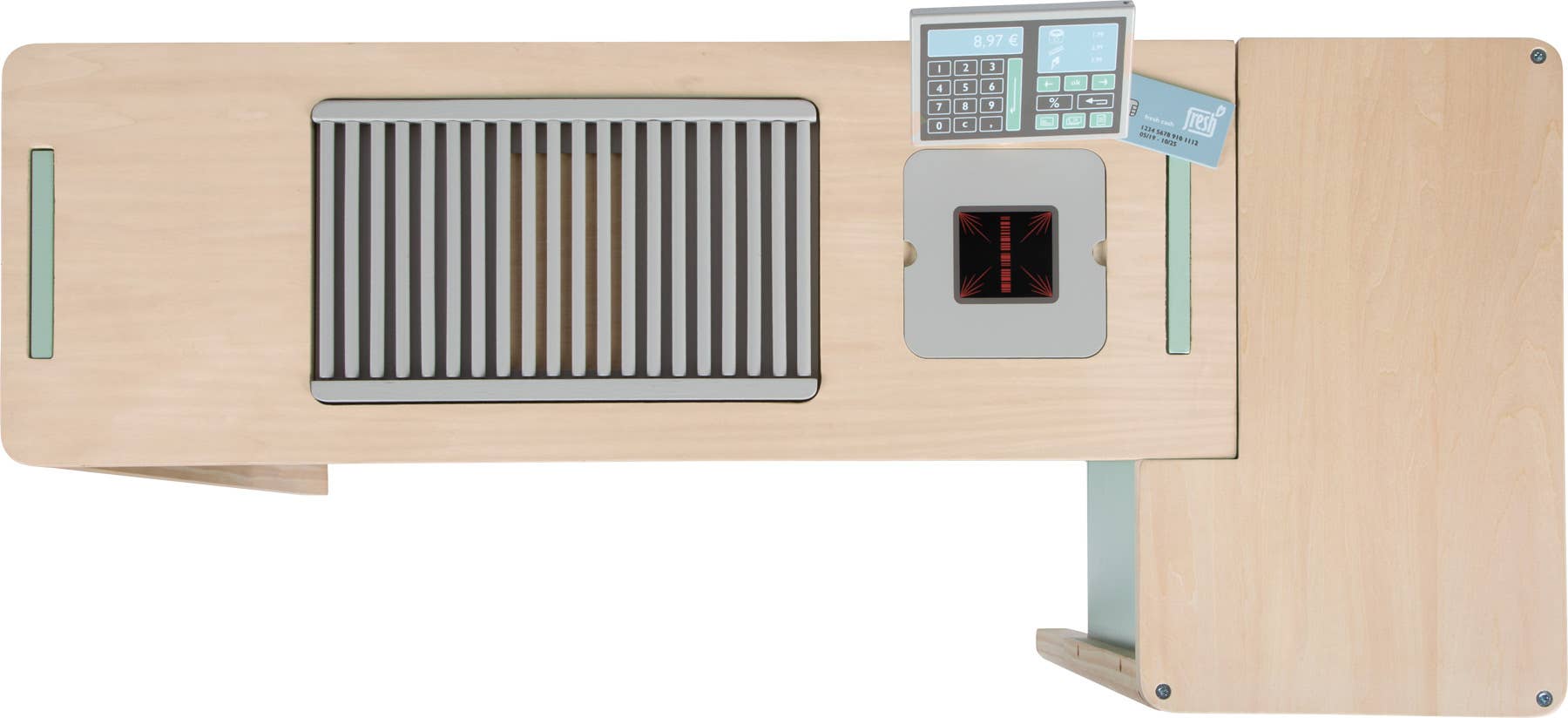 small foot - Wholesale Wood Toy - Kids - Play store and children's kitchen sage green "fresh" | Kitchen | Wood5