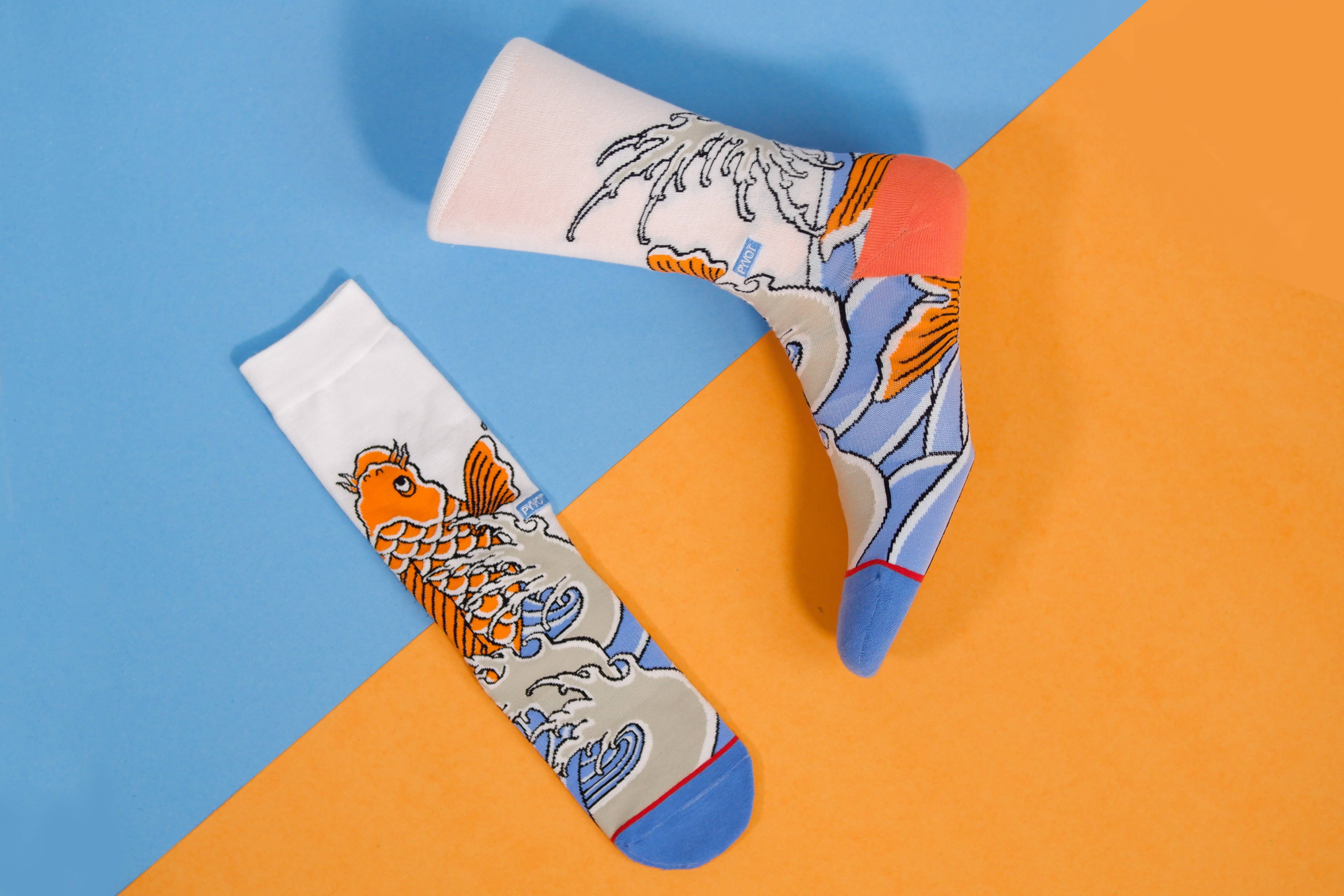 White Goodluck Socks for wholesale on Faire4